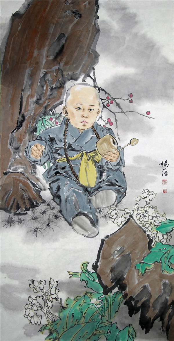 杨藩童趣系列中国画作品